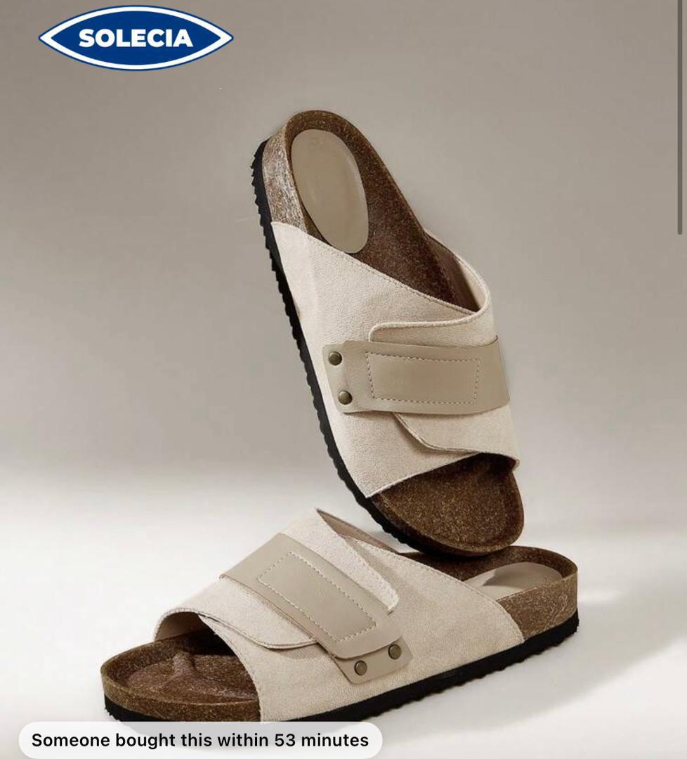 Beige Comfort Slides (SOLECIA)