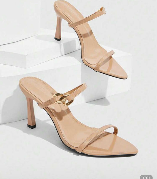 Nude Strappy Stilettos