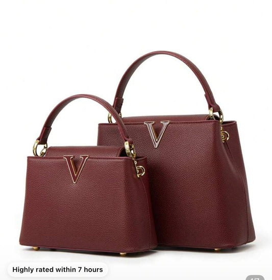 Wine red handbag