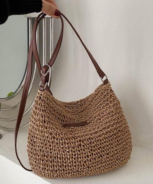 Woven Straw Shoulder Bag
