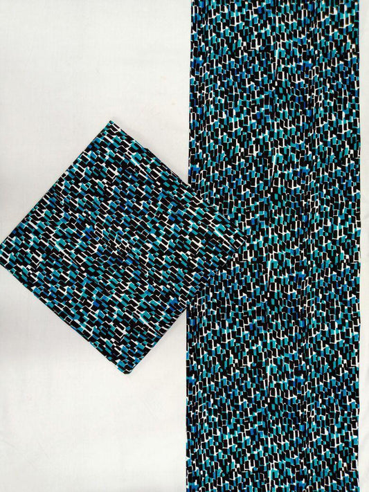 Teal Matrix Kitenge – Digital, Fresh & Futuristic